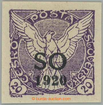 268354 -  Pof.SO31N, Sokol v letu 20h fialová, NEVYDANÁ, černý p