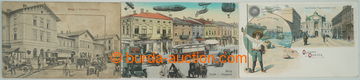 268524 - 1900 STRYJ, ODĚSA, sestava 3ks pohlednic malého formátu, 