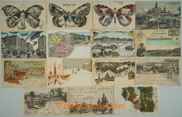 268527 - 1890-1920 [SBÍRKY]  SESTAVA / 15ks pohlednic malého formá