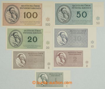 268676 - 1943 TEREZÍN / DH.1-7a, kompletní sada bankovek terezínsk