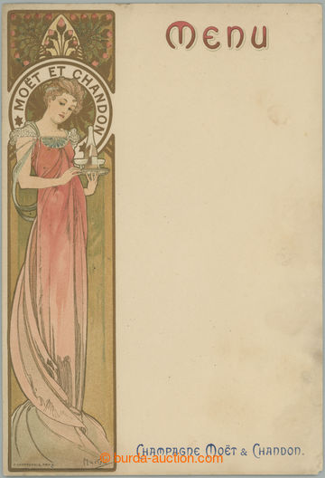268704 - 1900 MUCHA Alfons (1860–1939), Menu Moët et Chandon, tiš