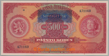 268706 - 1939 Ba.44, 500Ks 1929/1939, série G, perforace 1x SPECIMEN