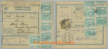 268740 - 1919 larger part of parcel card on/for valuable parcel frank