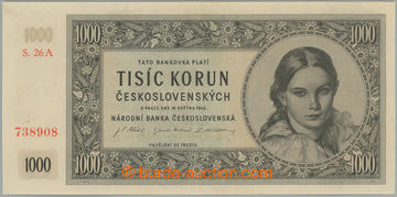 268754 - 1945 Ba.78a, 1000Kčs 1945, I. vydání, hledaná série 26A