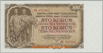 268799 - 1953 Ba.92a2, 100Kčs 1953, NÁHRADNÍ SÉRIE ZB; bezvadná