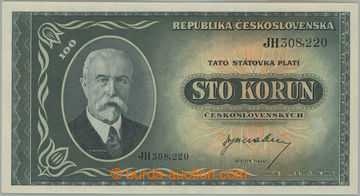 268805 - 1945 Ba.74, 100Kčs b.l. (1945), série JH; pouze minimáln
