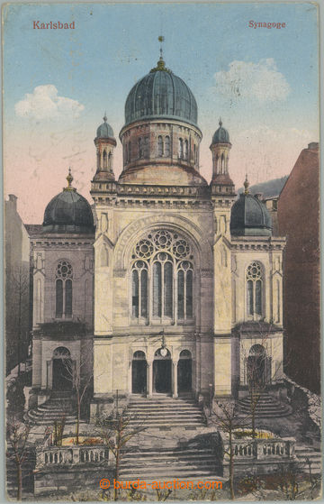 268863 - 1925? KARLOVY VARY (Karlsbad) - synagoga, barevná jednozáb