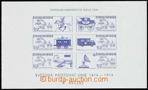 26899 - 1974 Pof.VT5a, UPU, numbered, mint never hinged, c.v.. 1900C