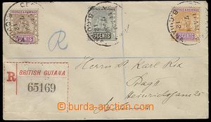 26923 - 1912 Reg letter to Prague sent to Dr. Rix, with SG.254, 256-