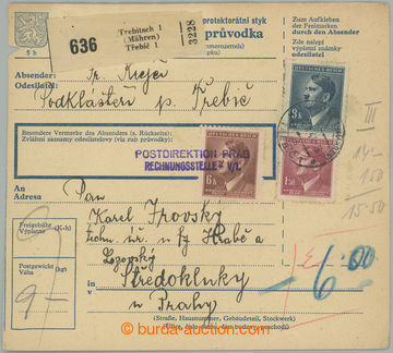 269694 - 1941 DOÚČTOVANÉ POŠTOVNÉ / větší díl balíkové pr�