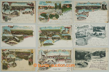 269790 - 1897-1908 [SBÍRKY]  OKRES ZNOJMO / sestava 9ks pohlednic, J