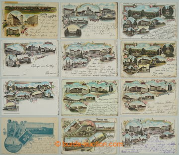 269798 - 1897-1905 [SBÍRKY]  OKRES HODONÍN / sestava 12ks pohlednic