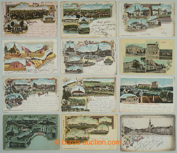 269802 - 1898-1908 [SBÍRKY]  OKRES PROSTĚJOV / sestava 12ks pohledn