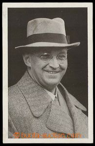 27005 - 1939 Conrad Henlein,  B/W portrait, Un, on reverse 2 postmar