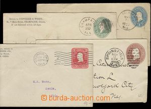 27087 - 1888 comp. 4 pcs of postal stationery covers, any other one,