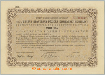 271018 - 1942 SLOVENSKO / státní 200Ks dluhopis Slovenské republik