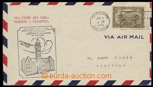27123 - 1929 air-mail letter transported the first flight Toronto - 
