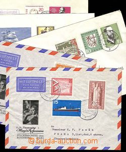 27129 - 1957-58 comp. 5 pcs of letters with mixed frankings stamps F