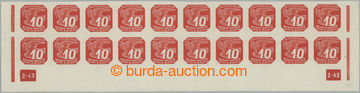 271301 - 1943 Pof.NV14, II. vydání 10h červená, dolní 20-pás s 