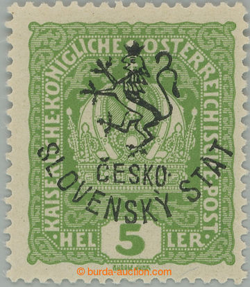 271306 - 1918 Pof.RV44, Hluboka issue (Mareš's overprint), Coat of a