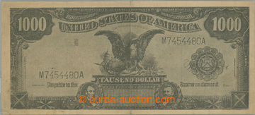 271351 - 1930? REKLAMNÍ BANKOVKA / líc reprodukce pseudo U.S. $1000