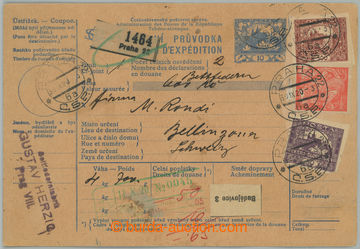 271368 - 1920 celá mezinárodní balíková průvodka CPP11 na zási