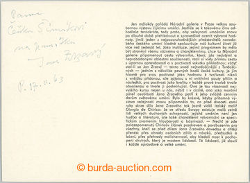 271383 - 1963 ZRZAVÝ Jan (1890–1977), významný český malíř, 