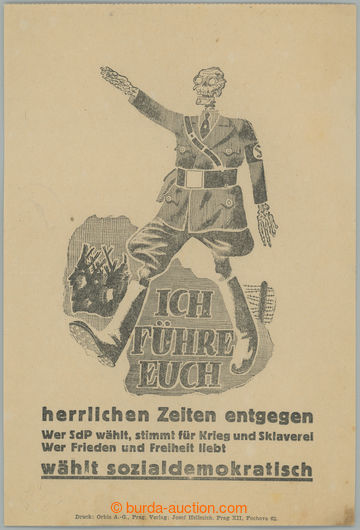 271392 - 1935 dobový protinacistický volební plakát Německé soc