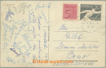 271429 - 1954 HOCKEY / championship SWEDEN 1954 /  B/W photo postcard