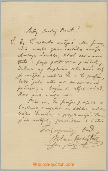 271433 - 1870? PAULINY-TÓTH Viliam (1826-1877), slovenský politik, 