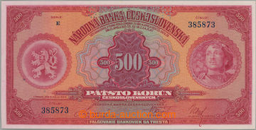 271441 - 1929 Ba.23c, 500Kč 1929, série E, perforace SPECIMEN; luxu