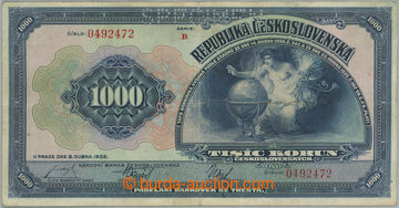 271453 - 1932 Ba.26, 1000Kč 1932, série A, perforace SPECIMEN; koup