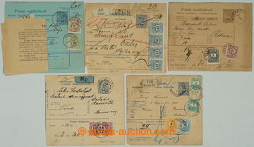 271480 - 1890-1899 SLOVENSKO / sestava 5ks větších dílů poštovn