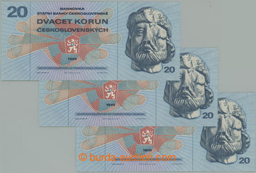 271487 - 1970 ČÍSELNÁ POSTUPKA / Ba.100, 20Kčs 1970, série F15, 