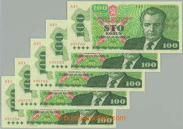 271493 - 1989 ČÍSELNÁ POSTUPKA / Ba.106, 100Kčs 1989, série A21,