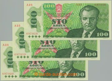 271494 - 1989 ČÍSELNÁ POSTUPKA / Ba.106, 100Kčs 1989, série A25,