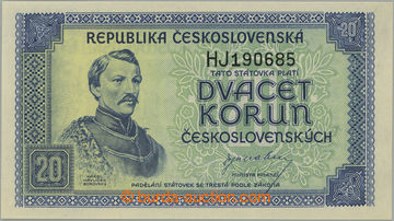 271511 - 1945 Ba.72, 20Kčs b.l. (1945), série HJ; bezvadná
