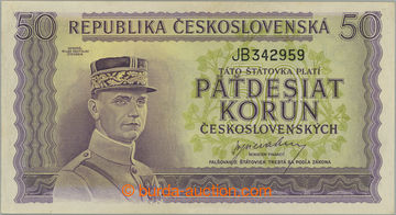 271512 - 1945 Ba.73, 50Kčs b.l. (1945), série JB; na rubu nepatrně