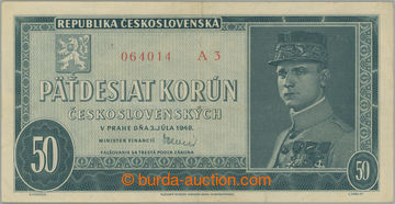 271520 - 1948 Ba.81a, 50Kčs 1948, nízká série A3; křížem přel