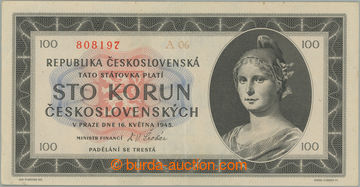 271522 - 1945 Ba.77a1, 100Kčs 1945, hledaná série A06; pěkná