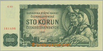 271530 - 1961 Ba.98Ab1, 100Kčs 1961, II. vydání, série G64; bezva