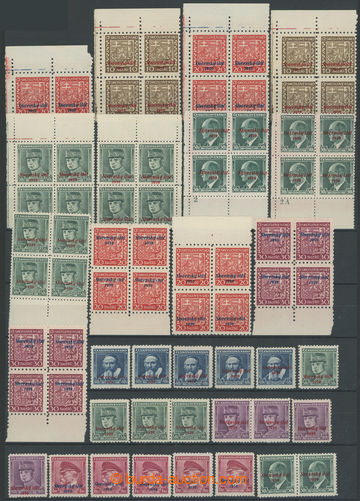 271536 - 1939 SELECTION of / comp. 12 pcs of bloks of four, several p