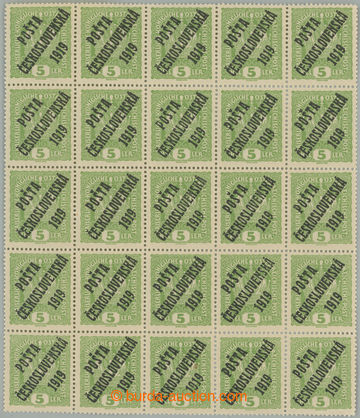271581 -  Pof.34 ST, Koruna 5h světle zelená, 25-blok, bezvadně ce