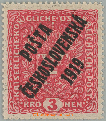 271608 -  Pof.49bII, Znak 3K světle červená, žilkovaný papír, I