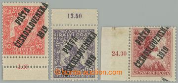 271615 -  Pof.96-98, Válečné 10f - 40f, kompletní řada zn. s okr