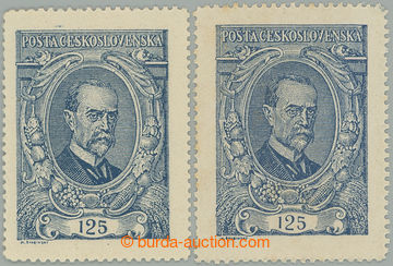 271627 -  Pof.140, 125h modrá, 2ks, I. a II. typ; bez nálepky, 1x n