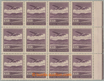 271757 - 1939 ČESKO-SLOVENSKO / Pof.L15, Letecké 30h, pravý krajov