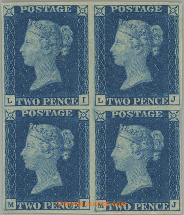 271773 - 1840 SG.4, DS.8, TWO PENCE BLUE modrá, NEUPOTŘEBENÝ 4-BLO