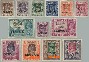 271801 - 1947 SG.O41-O53, služební Jiří VI. 3P - 10R s přetiskem