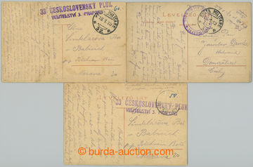 271909 - 1919 POSTA MILITARE 52, sestava 3ks pohlednic Bratislavy s r